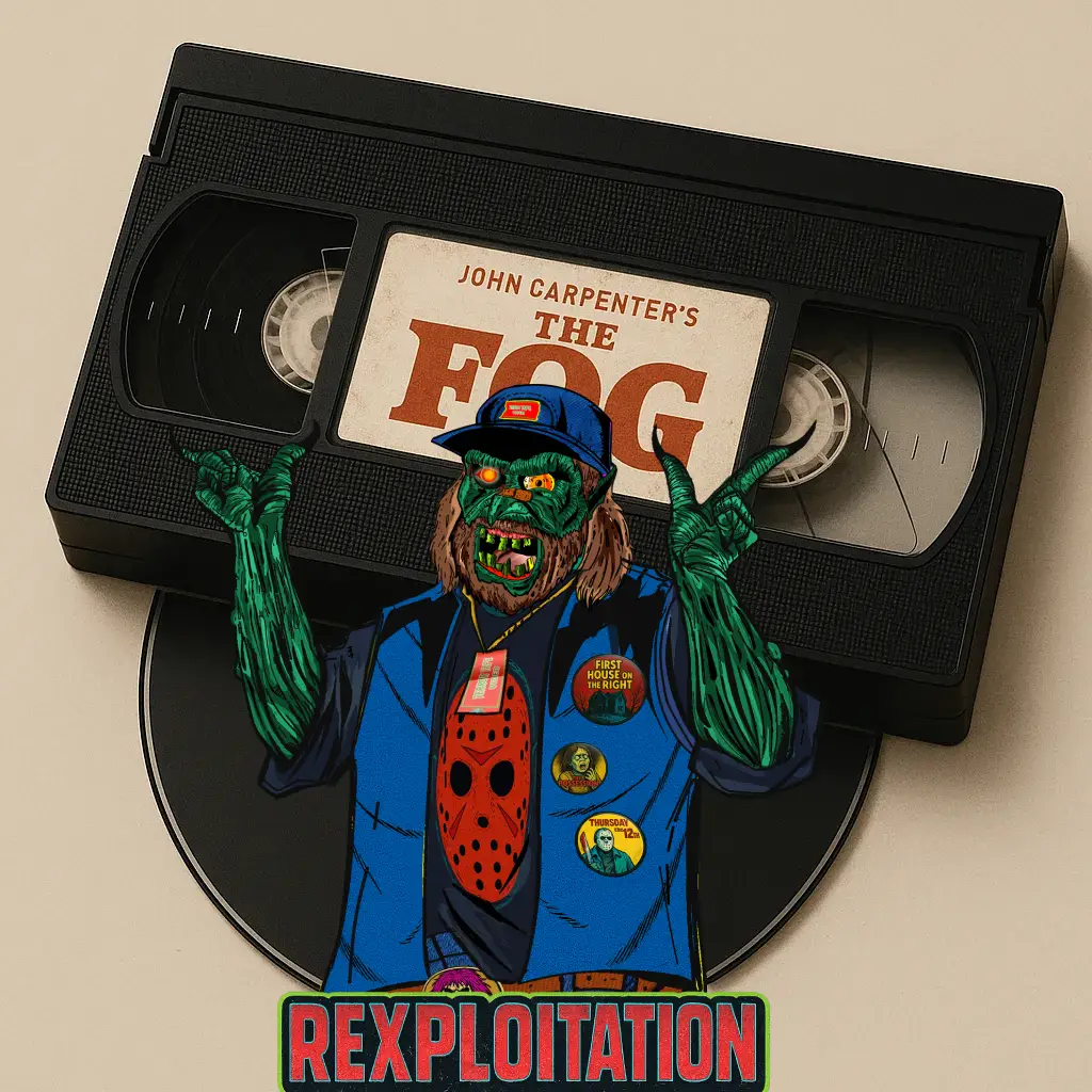 A cracked DVD under a VHS tape labeled The Fog, symbolizing how horror remakes fail to capture the impact of originals