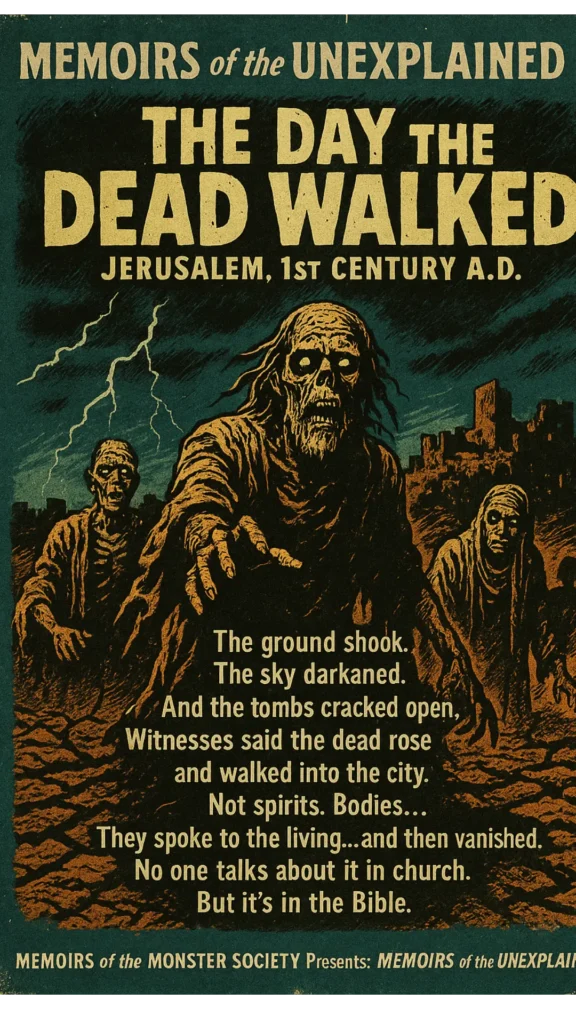 zombies-in-the-bible-ezekiels-valley-of-dry-bones-memoirs-of-a-monster-01 Illustration of Ezekiel's Valley of Dry Bones showing biblical undead rising, featured in Memoirs of the Unexplained